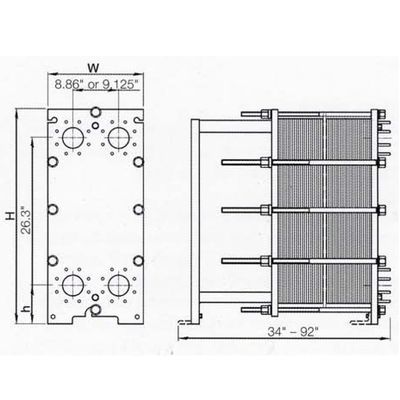 ALFA Heat Exchanger Plate M10MX Titanium Plate for Seawater Heat Exchanger