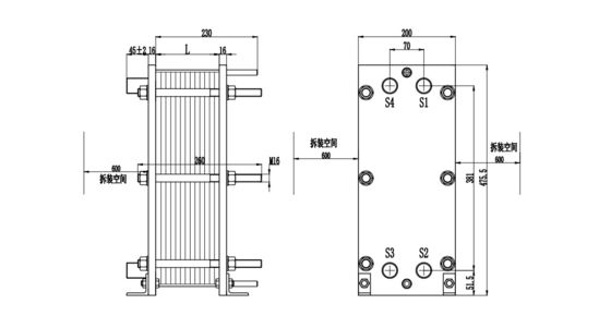APV T4 Equivalent NBR Gasket Plate Heat Exchanger for Water to Water Heating and Cooling