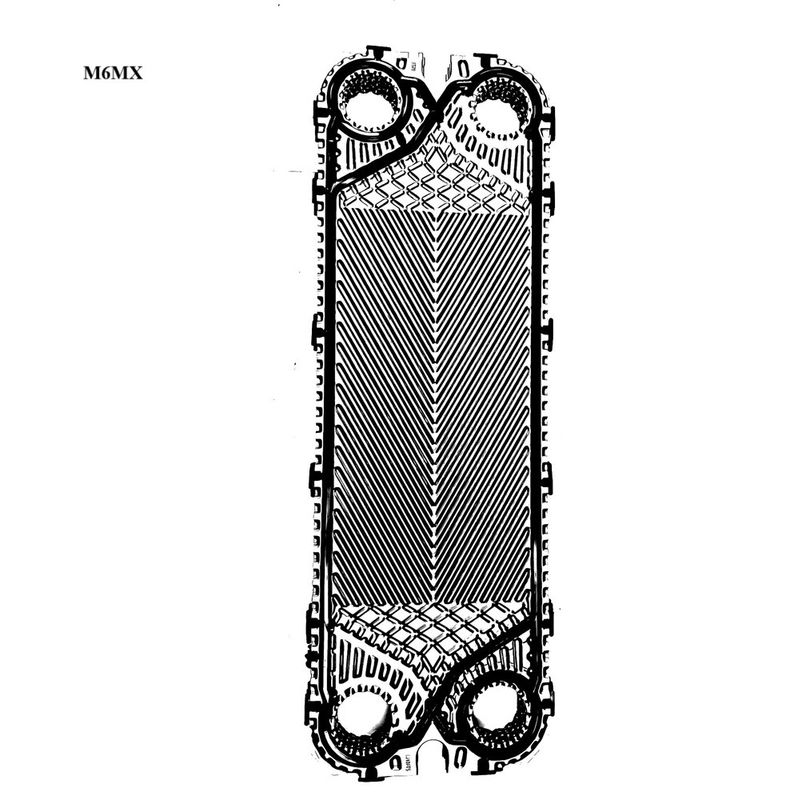 M6MX Titanium/0.6 dialognal flow Plate LT with Gasket NBR for Seawater Heat exchanger