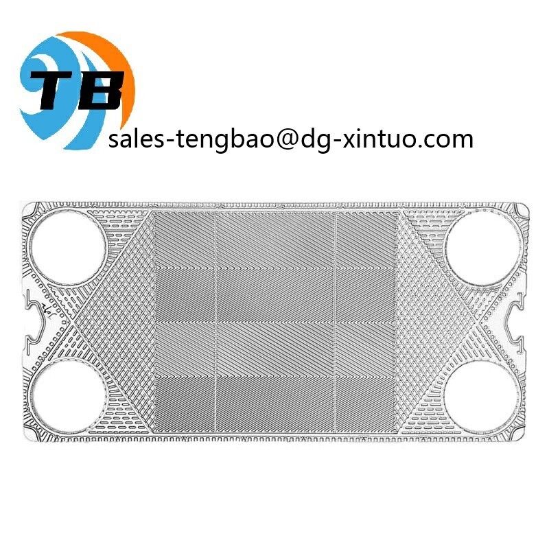 Chevron Or Herringbone Pattern APV heat exchanger plate including Viton gasket material and 0.19 M2 heat transfer area engineered for operation
